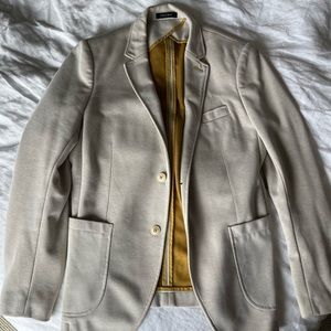Zara Mens Havana Blazer in Cream - 40R